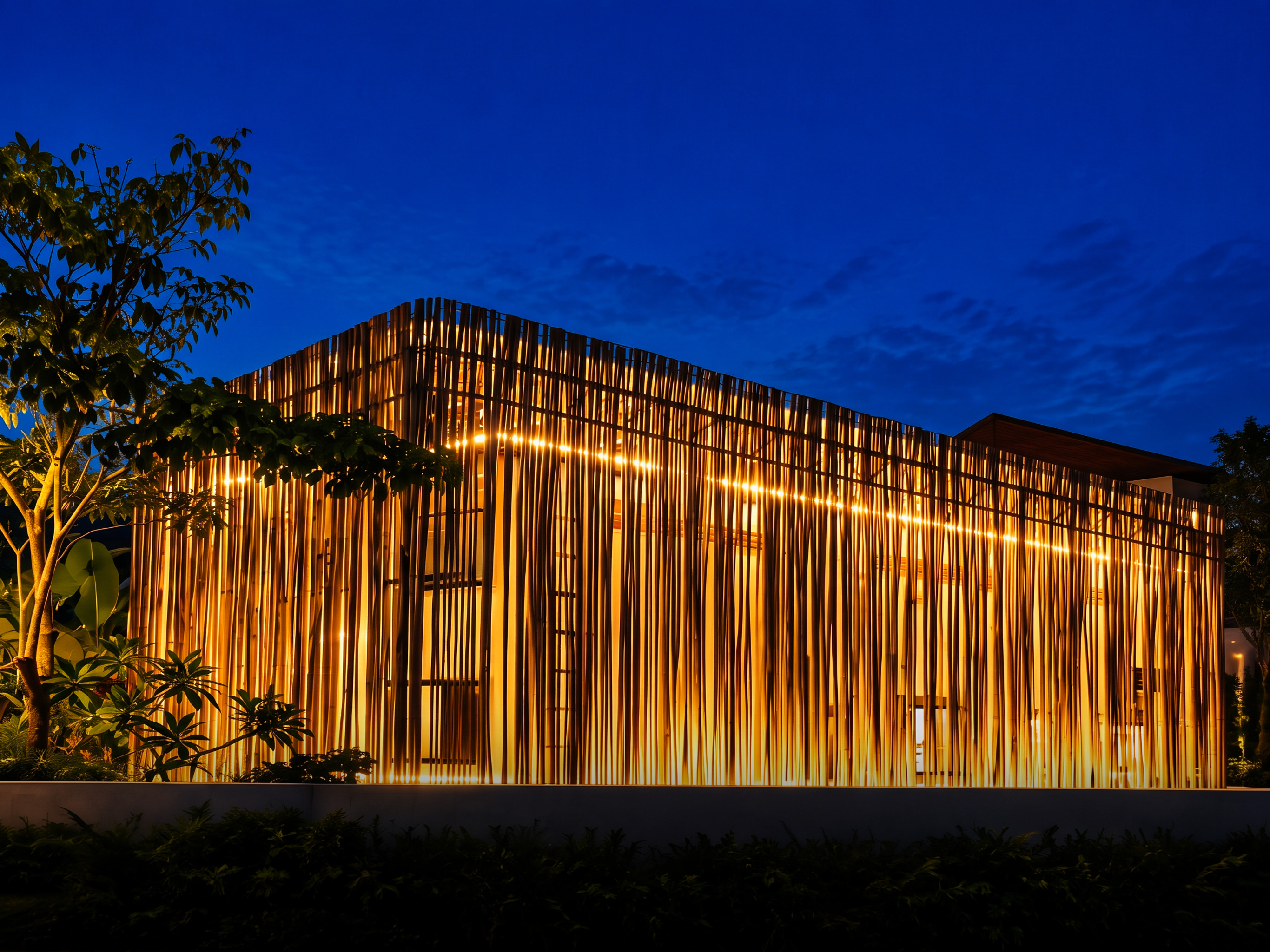 Fellini Siem Reap restaurant building at night